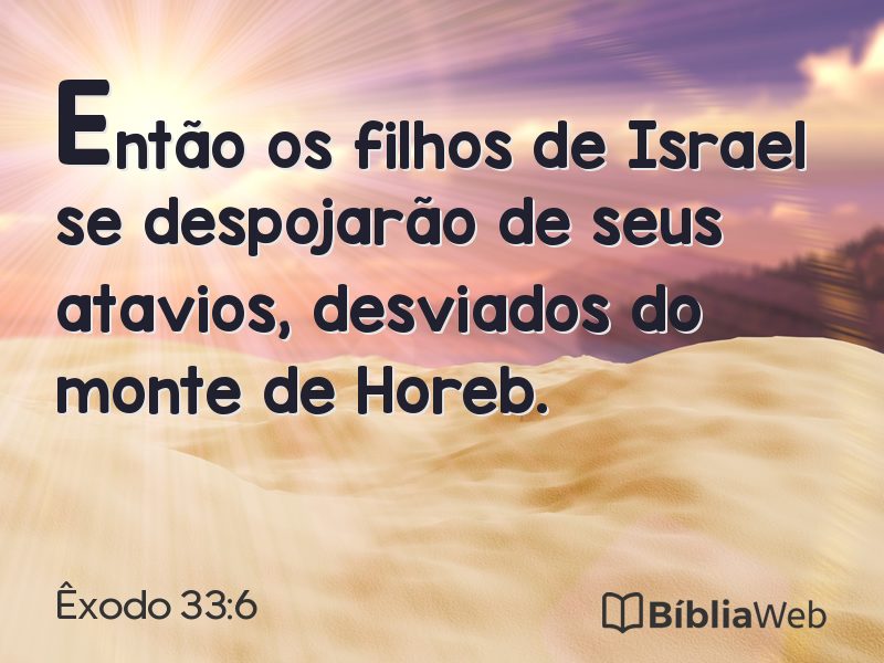 Êxodo 33:6 em imagem para compartilhar