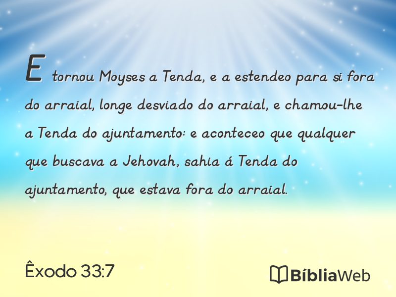 Êxodo 33:7 em imagem para compartilhar