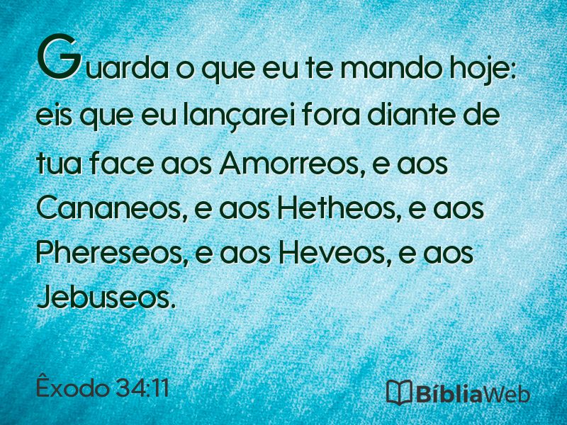 Êxodo 34:11 em imagem para compartilhar