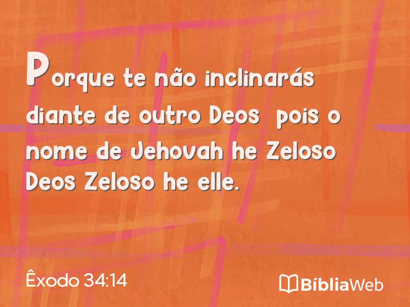 Êxodo 34:14 em imagem para compartilhar