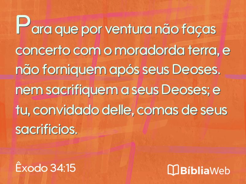 Êxodo 34:15 em imagem para compartilhar
