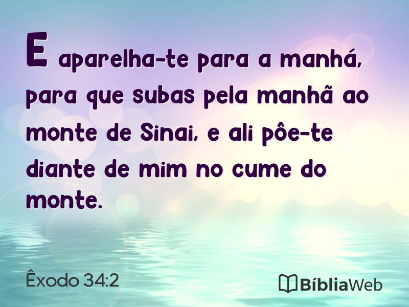 Êxodo 34:2 em imagem para compartilhar