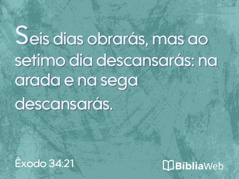 Êxodo 34:21 em imagem para compartilhar