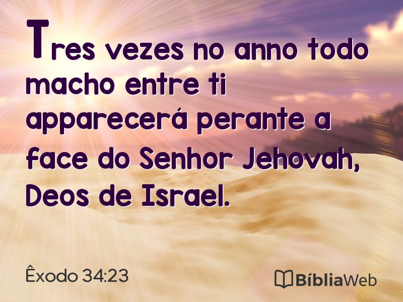 Êxodo 34:23 em imagem para compartilhar