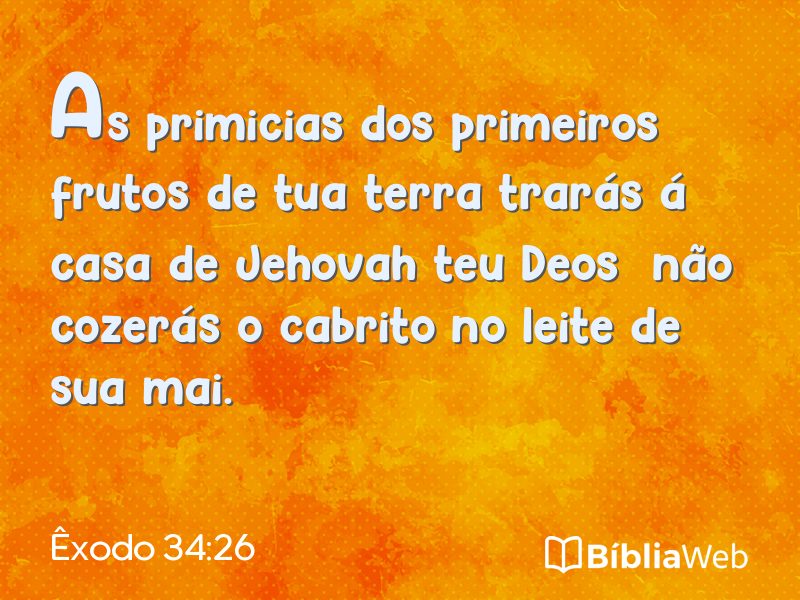 Êxodo 34:26 em imagem para compartilhar