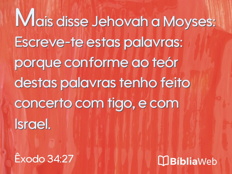 Êxodo 34:27 em imagem para compartilhar