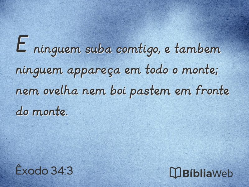 Êxodo 34:3 em imagem para compartilhar