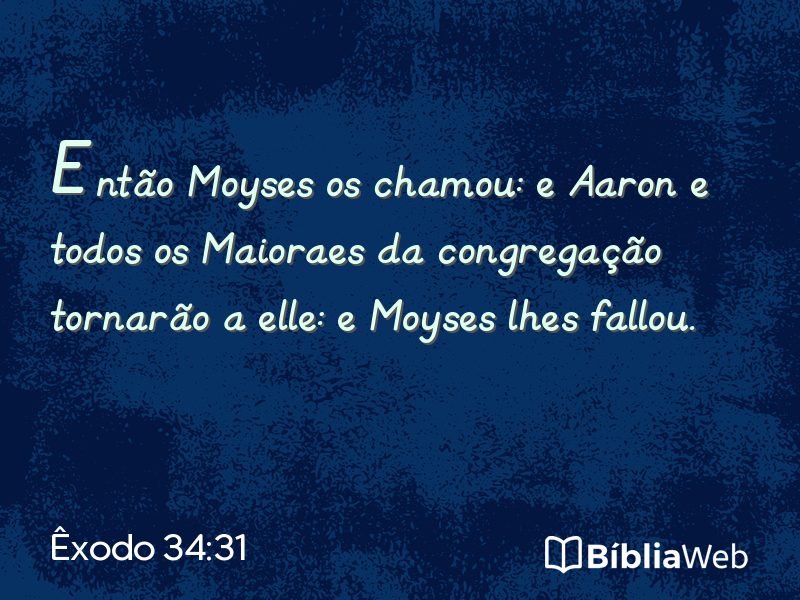 Êxodo 34:31 em imagem para compartilhar