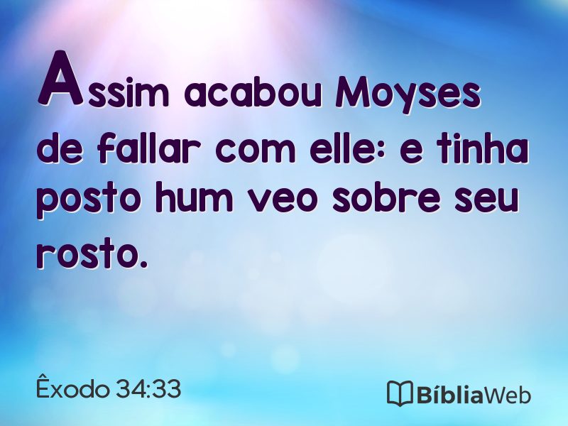 Êxodo 34:33 em imagem para compartilhar