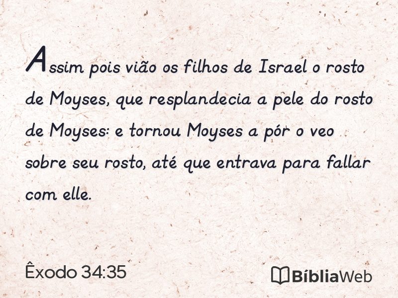 Êxodo 34:35 em imagem para compartilhar