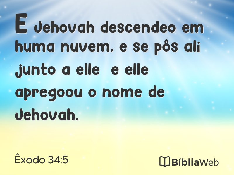Êxodo 34:5 em imagem para compartilhar