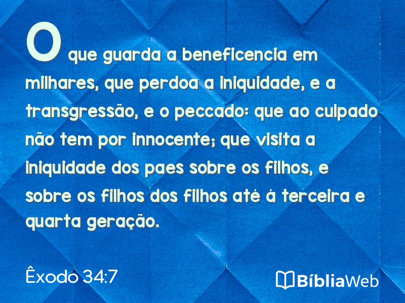 Êxodo 34:7 em imagem para compartilhar