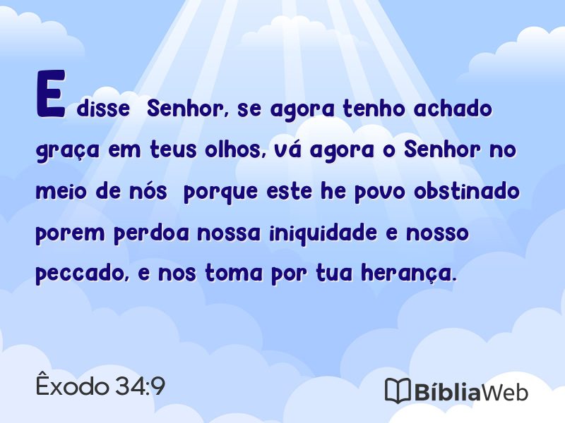 Êxodo 34:9 em imagem para compartilhar