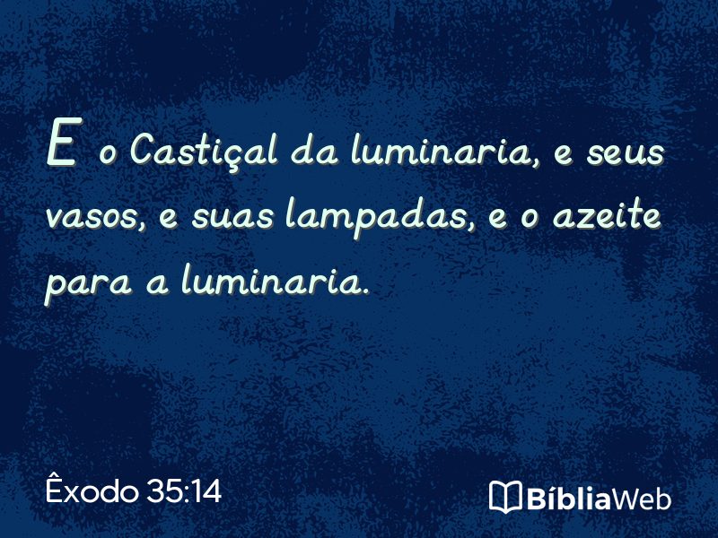 Êxodo 35:14 em imagem para compartilhar