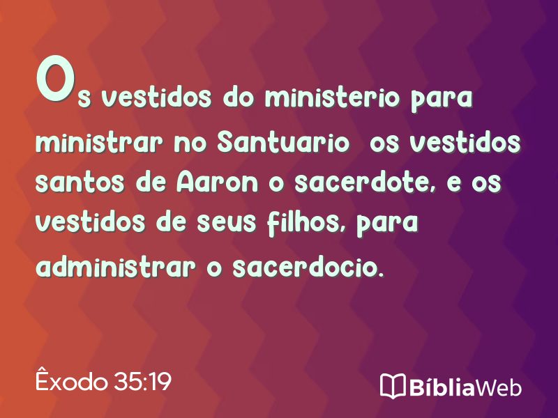 Êxodo 35:19 em imagem para compartilhar