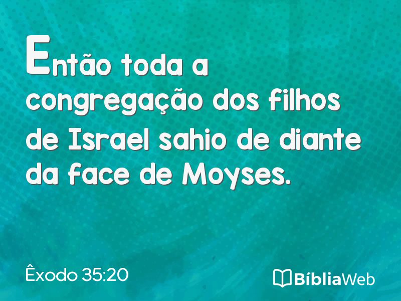 Êxodo 35:20 em imagem para compartilhar