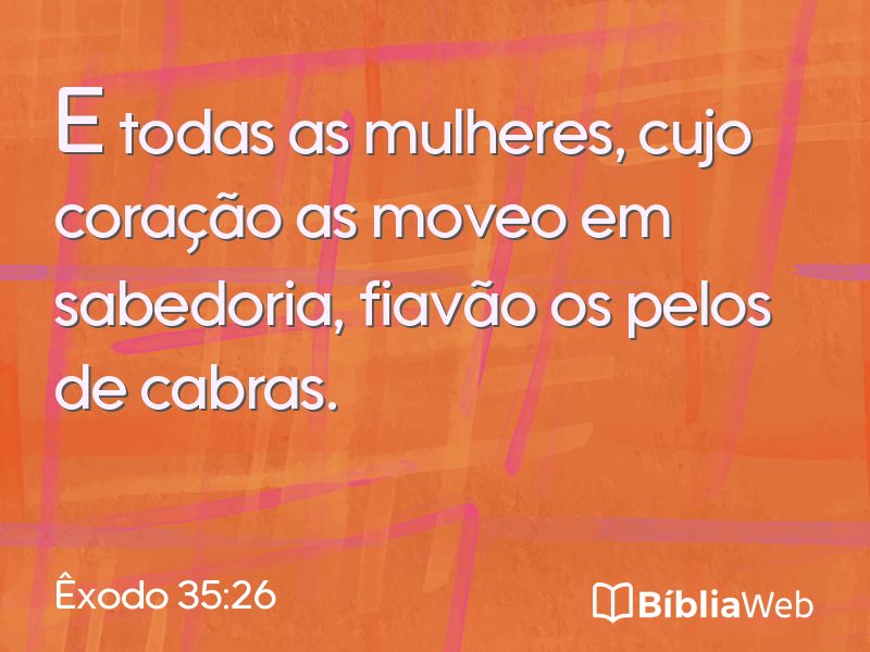 Êxodo 35:26 em imagem para compartilhar
