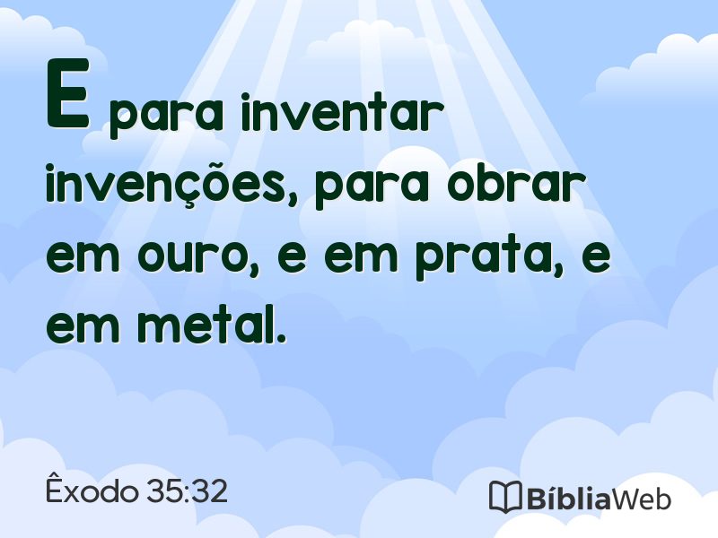 Êxodo 35:32 em imagem para compartilhar