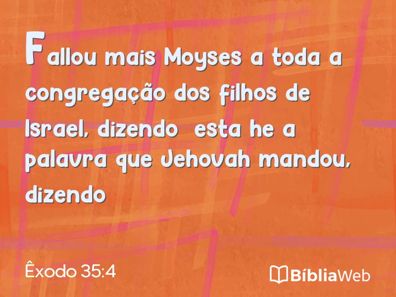 Êxodo 35:4 em imagem para compartilhar