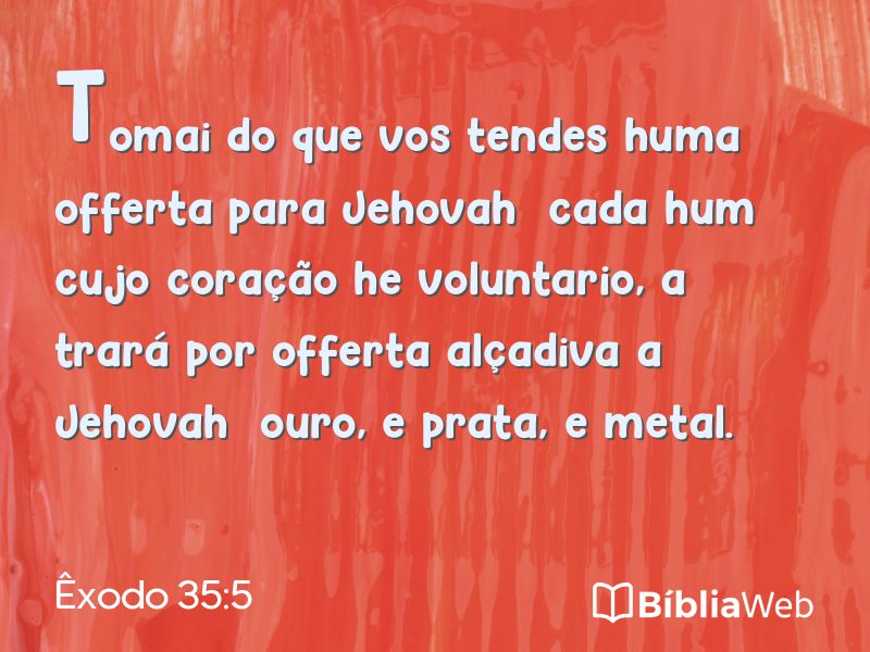 Êxodo 35:5 em imagem para compartilhar