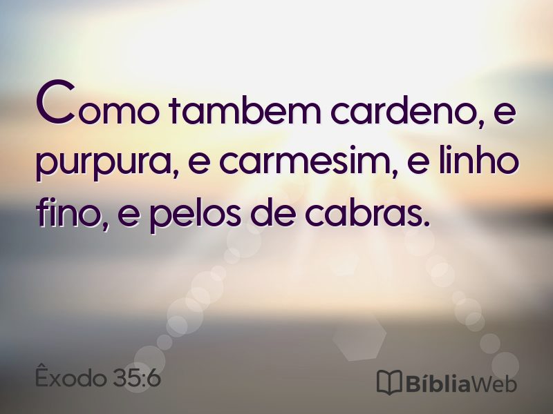 Êxodo 35:6 em imagem para compartilhar