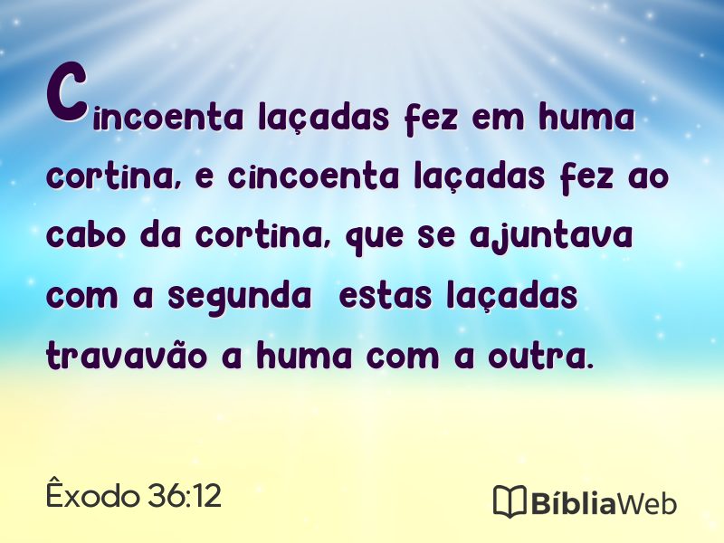 Êxodo 36:12 em imagem para compartilhar