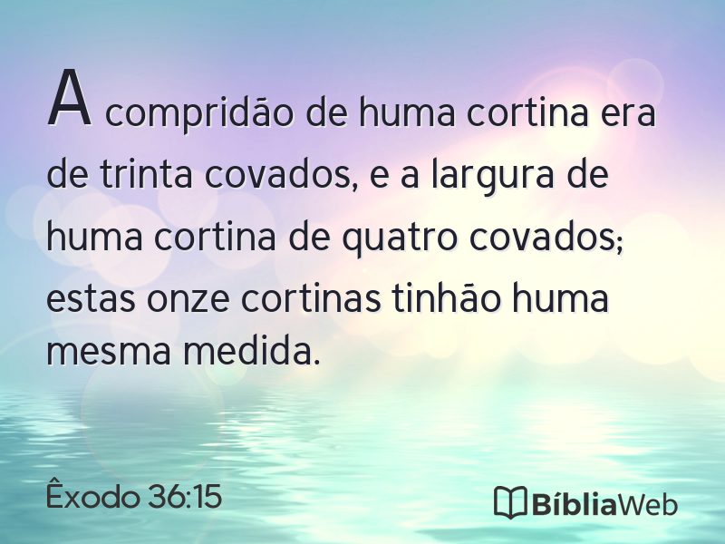 Êxodo 36:15 em imagem para compartilhar