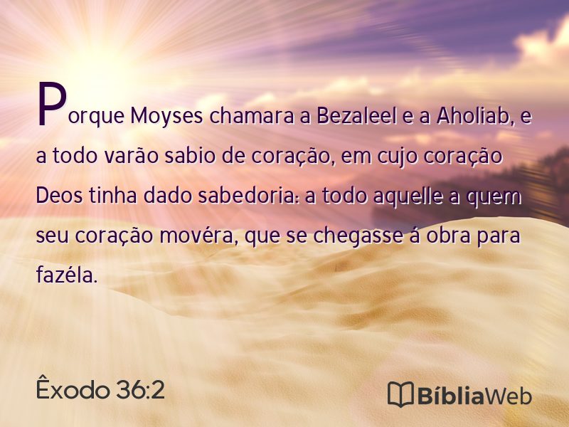 Êxodo 36:2 em imagem para compartilhar