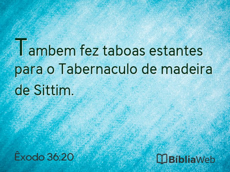 Êxodo 36:20 em imagem para compartilhar