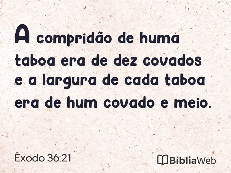 Êxodo 36:21 em imagem para compartilhar