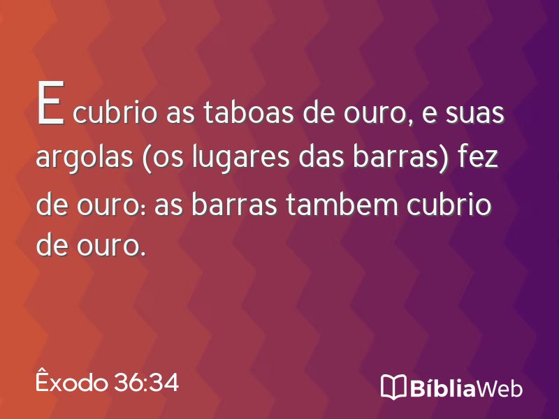 Êxodo 36:34 em imagem para compartilhar