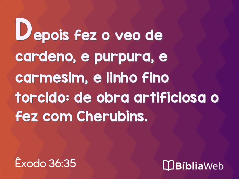 Êxodo 36:35 em imagem para compartilhar