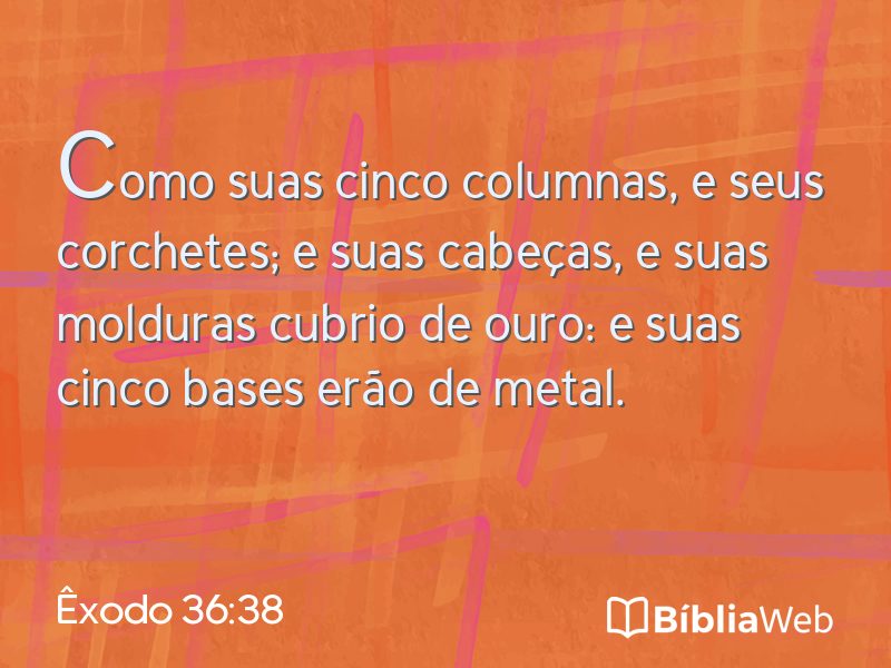 Êxodo 36:38 em imagem para compartilhar