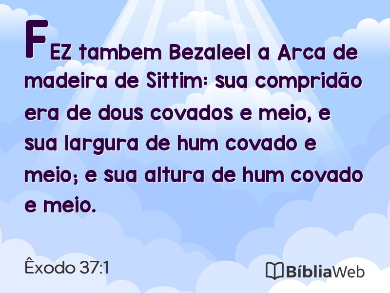 Êxodo 37:1 em imagem para compartilhar