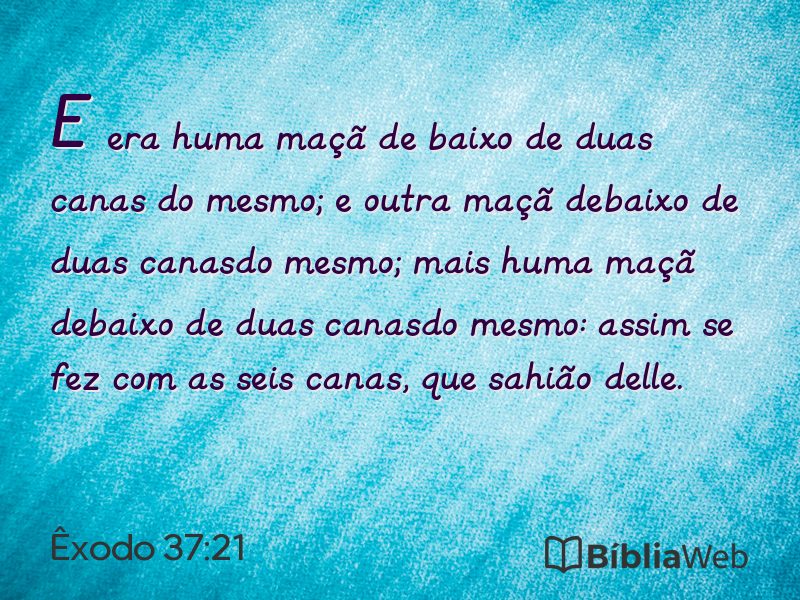 Êxodo 37:21 em imagem para compartilhar