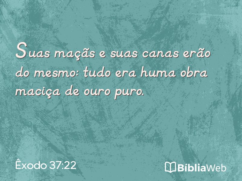 Êxodo 37:22 em imagem para compartilhar
