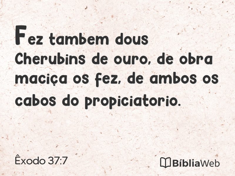 Êxodo 37:7 em imagem para compartilhar