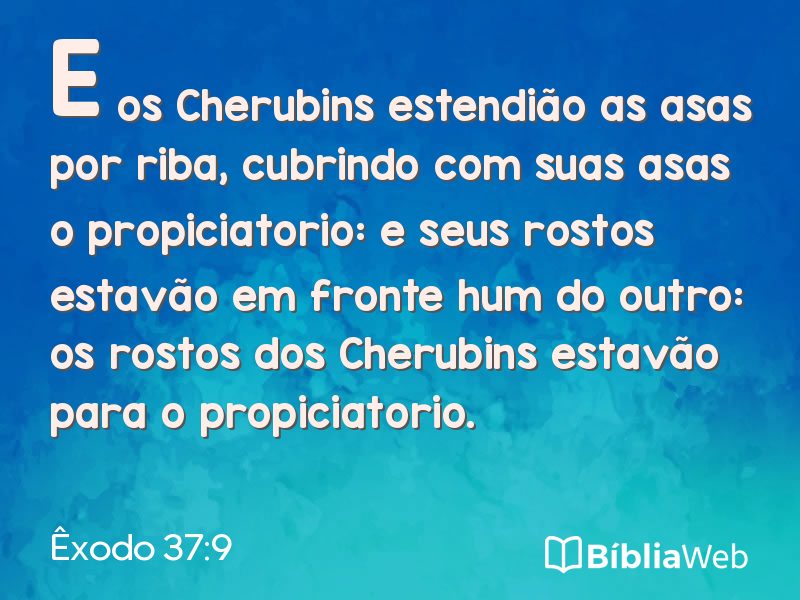 Êxodo 37:9 em imagem para compartilhar