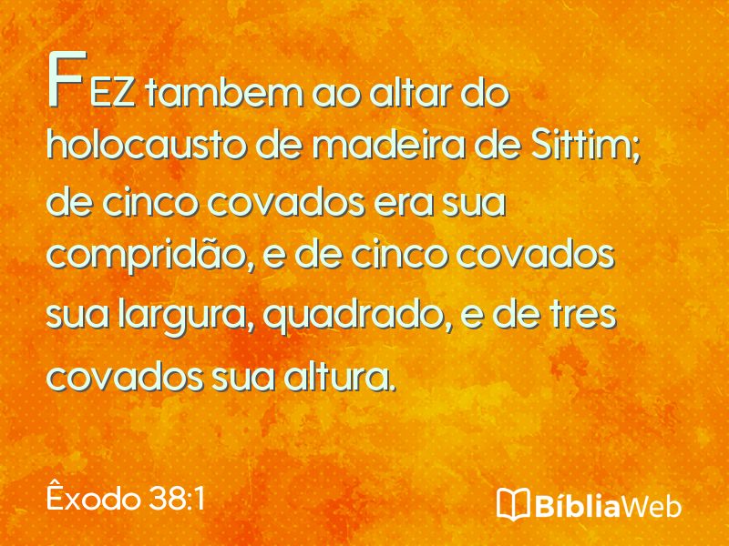 Êxodo 38:1 em imagem para compartilhar
