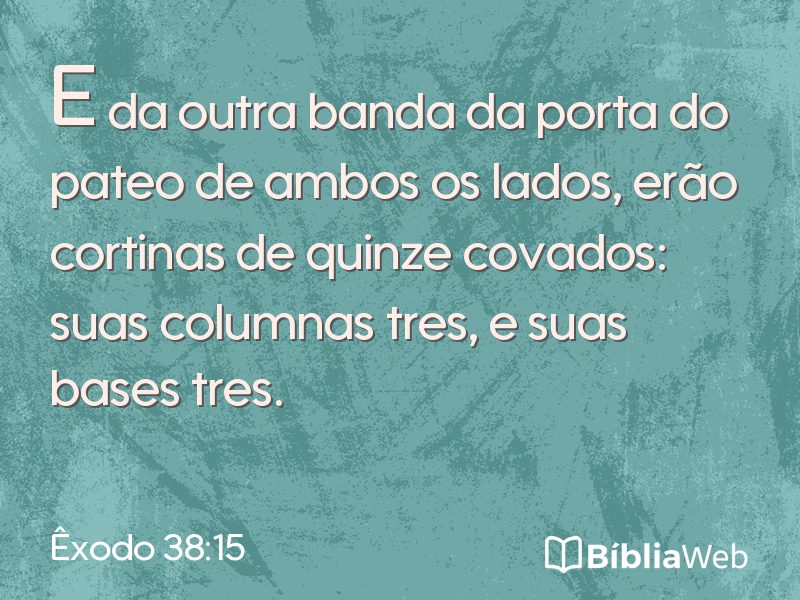 Êxodo 38:15 em imagem para compartilhar