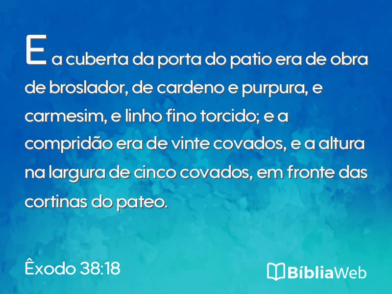 Êxodo 38:18 em imagem para compartilhar
