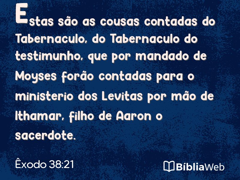 Êxodo 38:21 em imagem para compartilhar