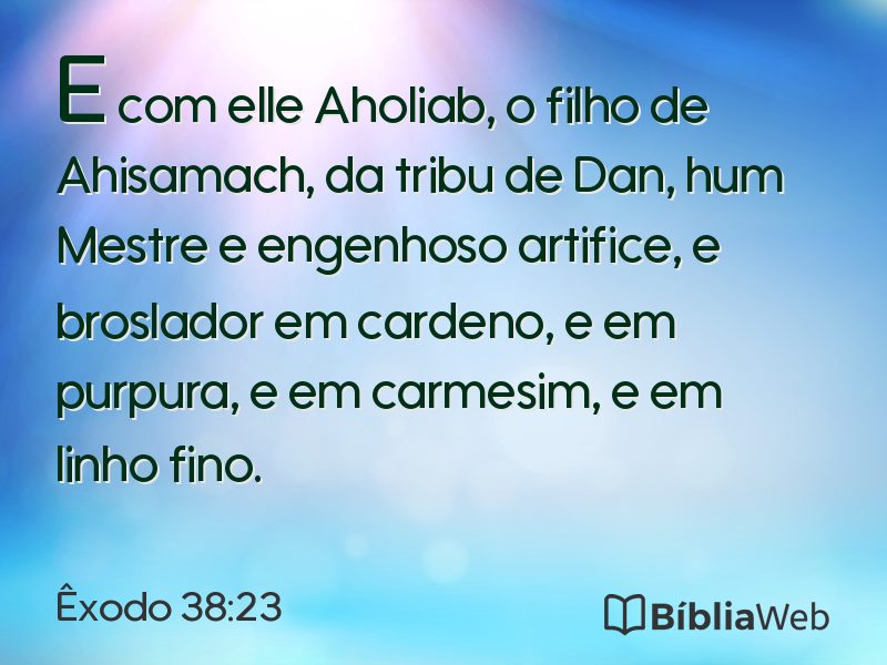 Êxodo 38:23 em imagem para compartilhar