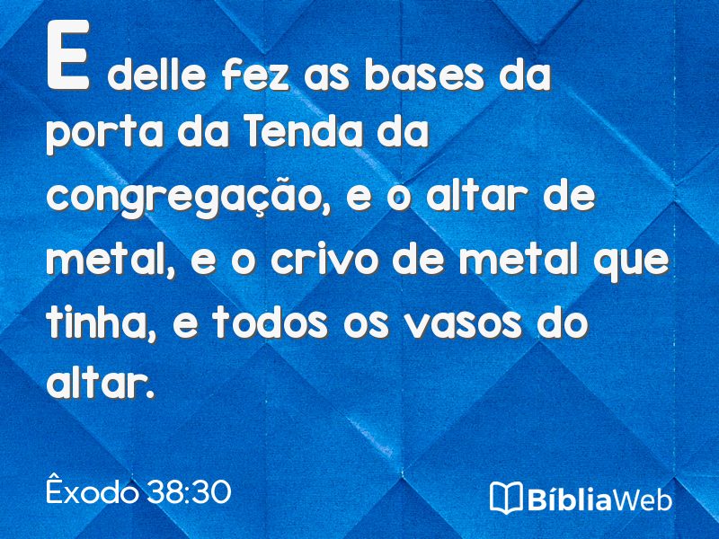 Êxodo 38:30 em imagem para compartilhar