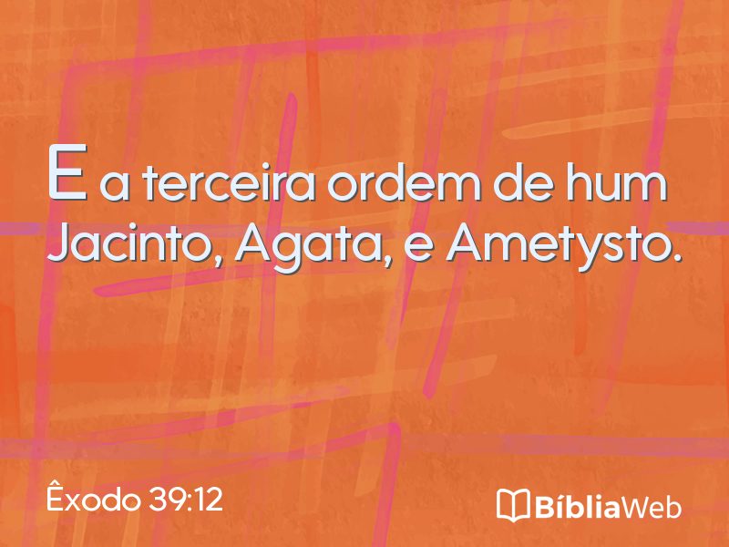 Êxodo 39:12 em imagem para compartilhar
