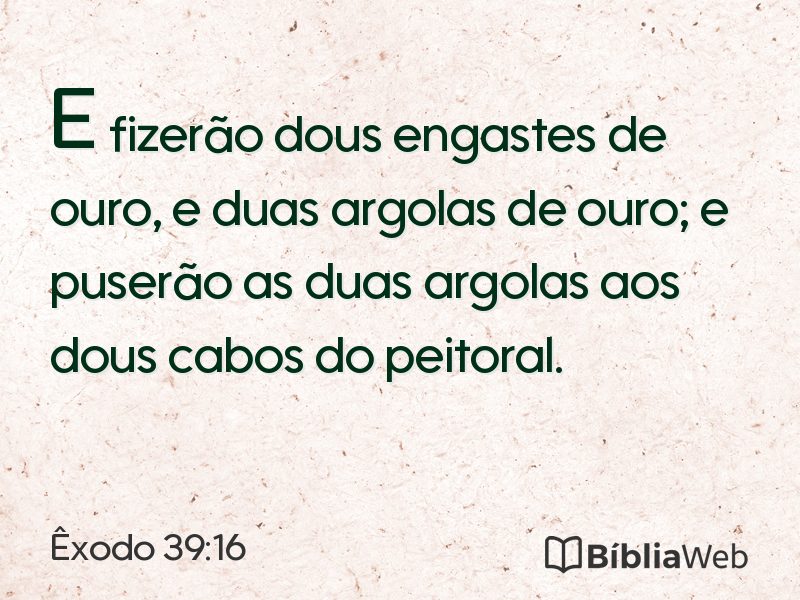 Êxodo 39:16 em imagem para compartilhar