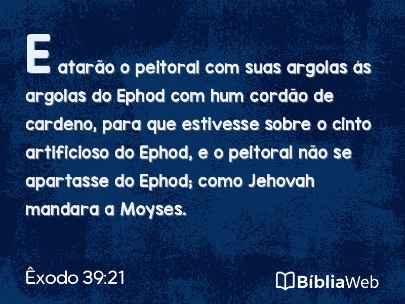 Êxodo 39:21 em imagem para compartilhar