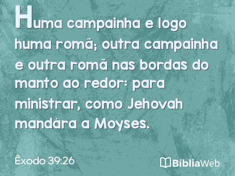 Êxodo 39:26 em imagem para compartilhar
