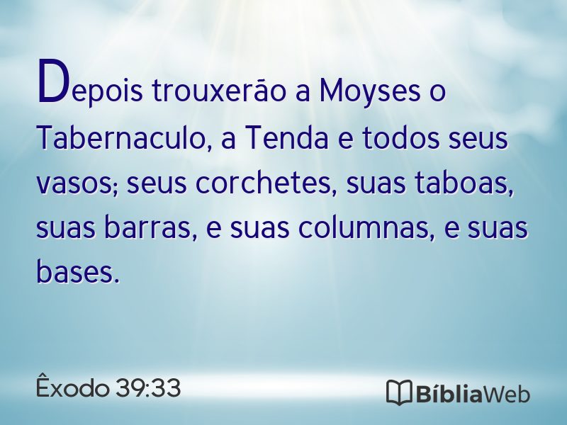 Êxodo 39:33 em imagem para compartilhar