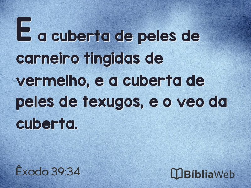 Êxodo 39:34 em imagem para compartilhar
